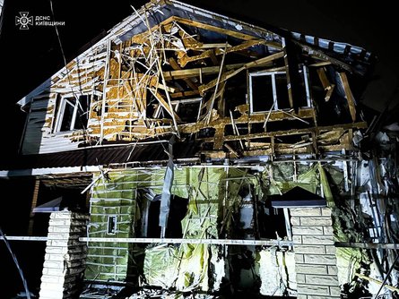 атака БпЛА, последствия атаки, Киевская область, ГСЧС, последствия атаки