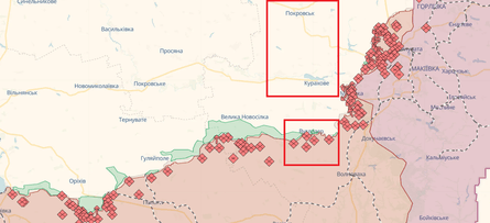 Активные боевые действия продолжаются по всей линии фронта. Карта DeepState