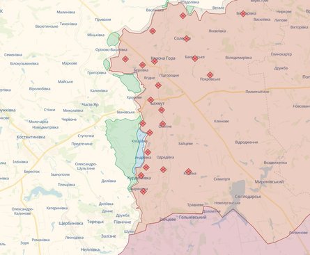 карта бахмута