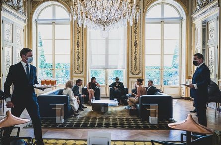 Эммануэль Макрон, Брижит Макрон, Хейли Бибер, Джастин Бибер