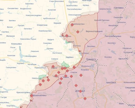 Карта бойових дій Авдіївка