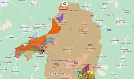 Прорыв в Курскую область, карта, Погребки, 25 февраля, Радио Свобода