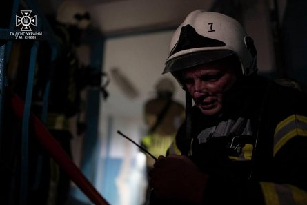 Пожар, Киев, горела квартира, ГСЧС