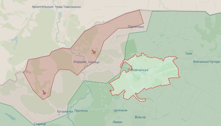 Наступ РФ на Харків, Вовчанськ, бої, 13 травня, карта
