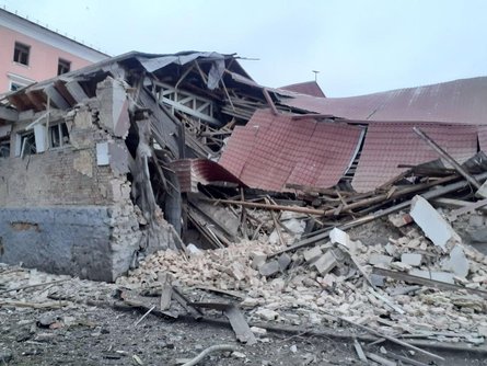 СК "Локомотив", Киев, ракеты РФ, 23 января 2024 года, руины, дом