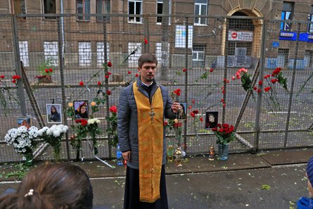 панихида, сгоревшее здание, одесса