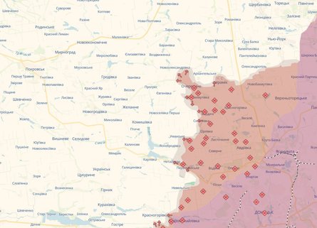 карта боев в Украине