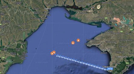 Пожар в Крыму, Черное море, вышки Бойко, карта
