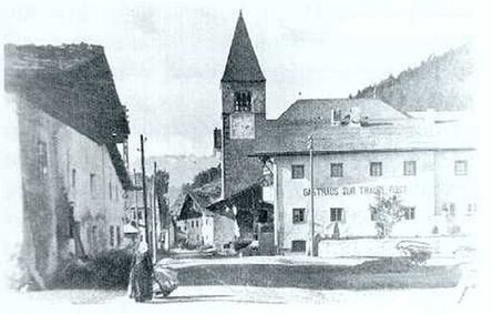 курон, затопленная деревня, озеро резия, италия