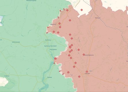 Карта боевых действий под Купянском 10 мая