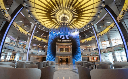 Круизный лайнер Sun Princess, круиз, круизный лайнер, пассажиры, роскошные каюты, развлечения, аттракционы, обзор корабля