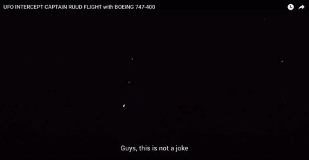История об НЛО, Boeing 747, капитан самолета об НЛО