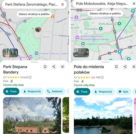 В Google Maps произошел загадочный сбой: известные достопримечательности Варшавы получили скандальные названия