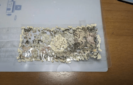 Деньги, купюра, 10000 иен, японские деньги, японский банк, кусочки бугами, собирал как пазл, уничтожитель бумаги