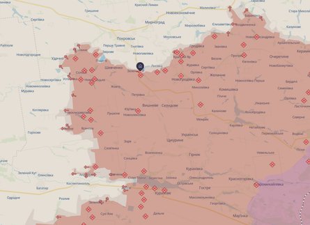 карта Покровськ