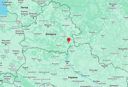 військове містечко, Білорусь, карта