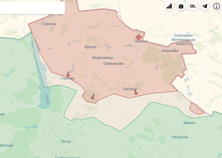 Карта бойових дій Харківщина