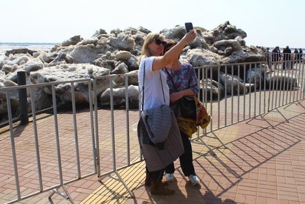 лед, амур, хабаровск, набережная, селфи, фото