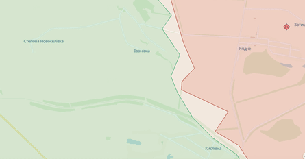 Ситуация возле Ивановки, карта