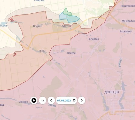 Ситуація біля Опитного станом на 7 вересня 2023 року