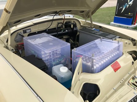 выставка ретро техники, фестиваль OldCarLand, ОлдКарЛенд, электрмобиль на базе ГАЗ-21 Волга