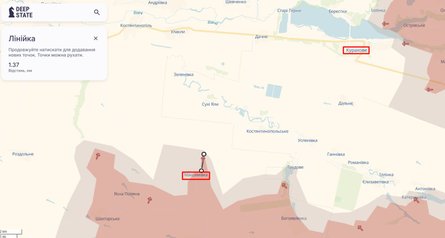 Наступ РФ, Курахове, 7 листопада, карта