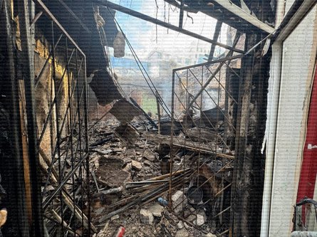 Уламки на ринку Привоз в Одесі після нічної атаки Шахедів