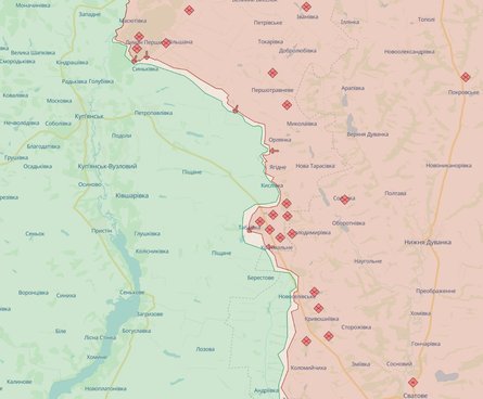 Карта бойових дій Куп'янськ