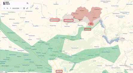 Наступ РФ і бої під Сумами по карті DeepState 30 травня