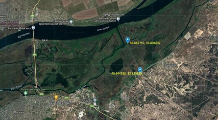 Місцевість на схід від Олешок на Херсонщині