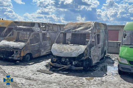 Сожженые автомобили предпринимателей в Харькове