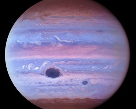 Юпітер, ультрафіолетовий діапазон хвиль, фото, шторми