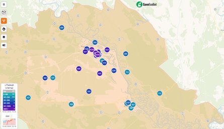 Удар по Чорнобилю, радіаційна карта, 14 лютого