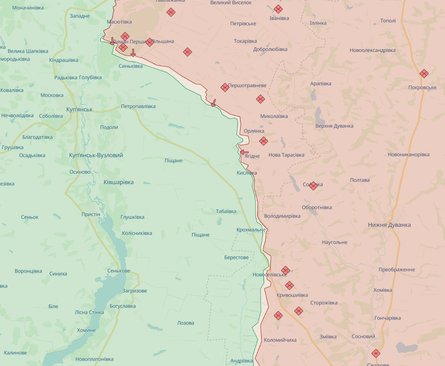 Карта бойових дій Куп'янськ