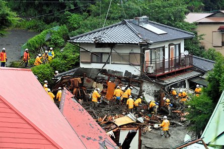 атами, япония, оползень