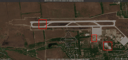 Вигляд Донецького аеропорту з супутника 31 липня 2025 року