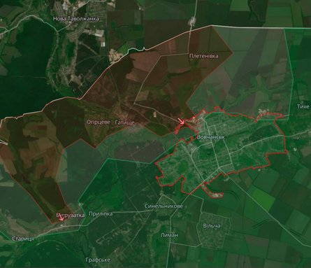 Наступ РФ на Харків, Вовчанськ, карта, бої, 15 травня