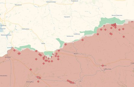 карта боев на юге Украины