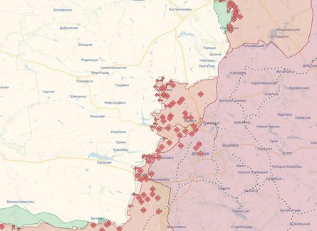 Карта бойових дій в Україні