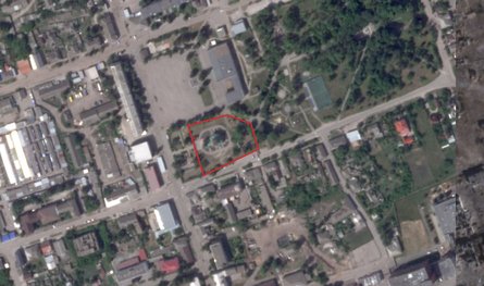 місто Вовчанськ, Харківщина, вигляд Вовчанська, супутниковий змінок