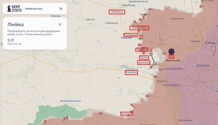 Бої на сході, Покровськ, Невельське, 16 вересня, карта, DeepState