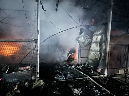 пожар в Луганске