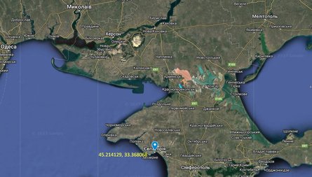 Євпаторія, Крим, карта