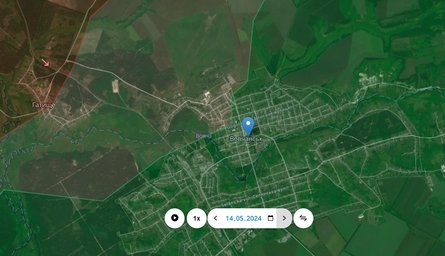 Наступ РФ на Харків, Вовчанськ, 14 травня, карта