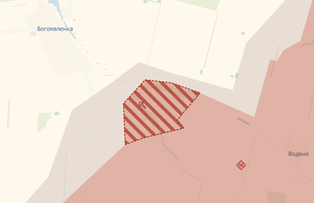 Продвижение ВС РФ возле Богоявленки