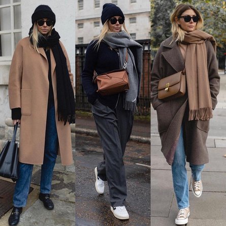 шарф однотонный