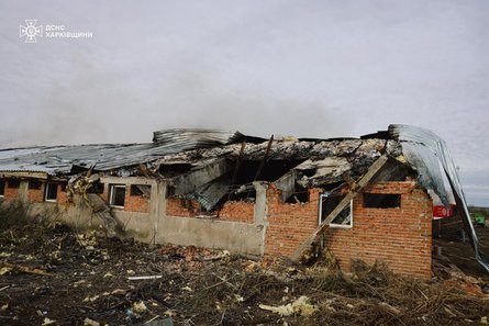 Свинокомплекс після обстрілу Харківщини