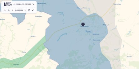 Прорыв в Курской области, Заолешенка, Суджа, ВСУ, 14 августа, карта