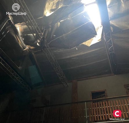 МастерШеф, павильон МастерШеф, после обстрела, обстрел РФ, последствия обстрела, кулинарное шоу