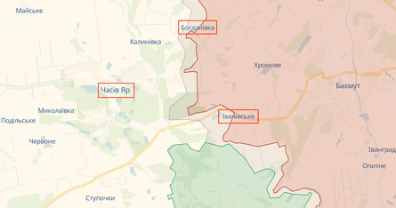 Часов Яр, Богдановка, Ивановское, карта наступление, карта войны в Украине онлайн, DeepState, карта боевых действий